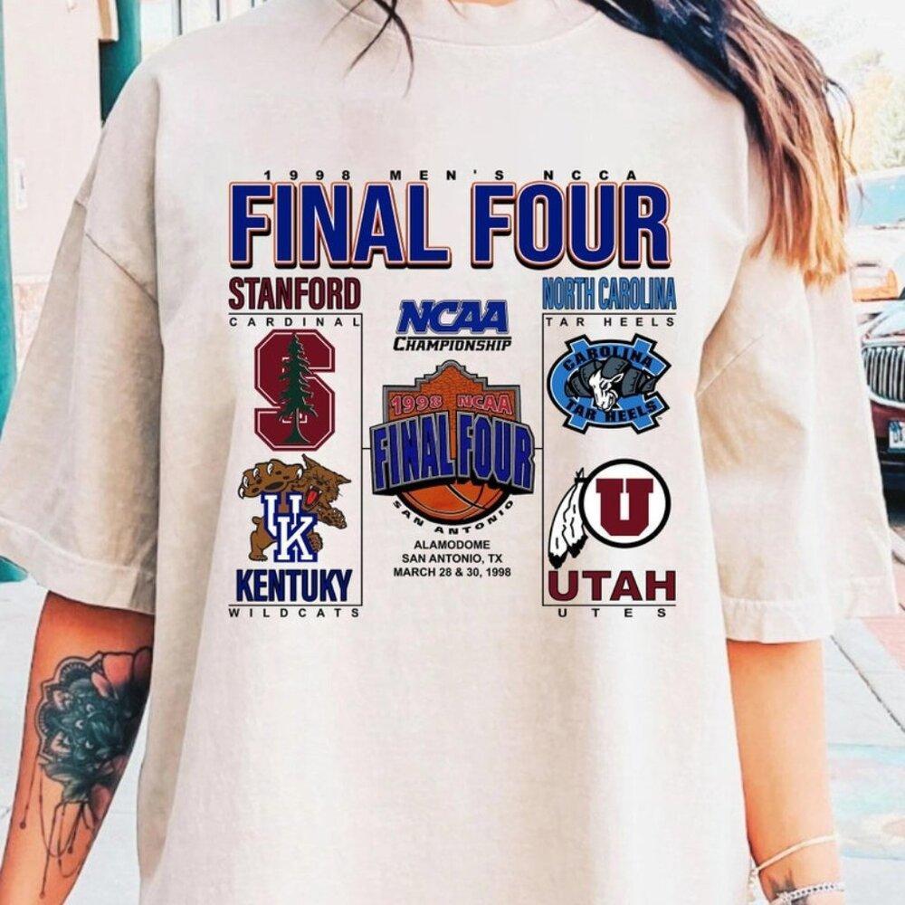 1998 Ncaa Basketball Championship Final Four Kentucky Stanford Shirt Tee